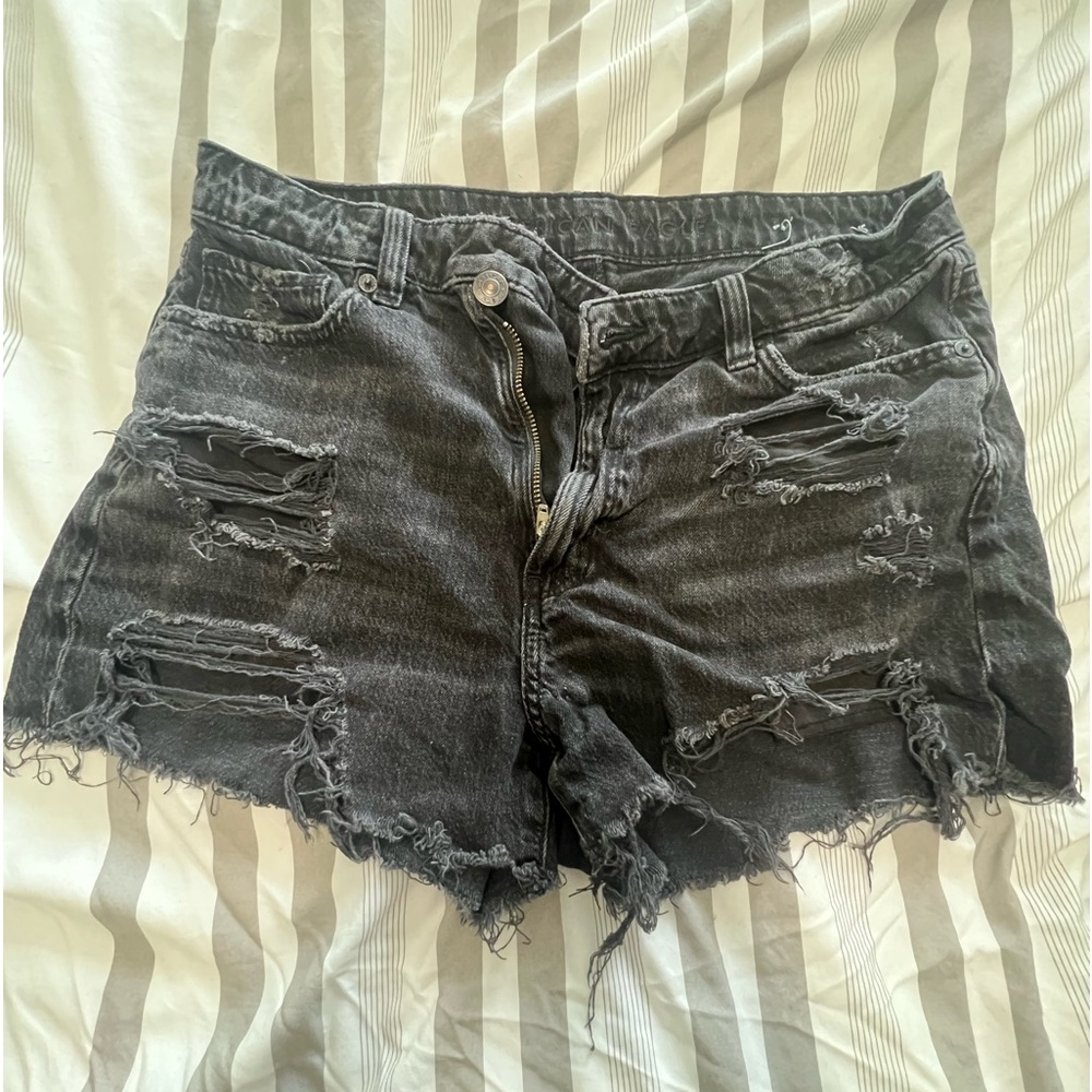 AE distressed jean shorts